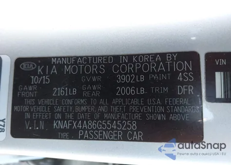 2016 Kia Forte Ex from USA, damaged, VIN KNAFX4A86G5545258